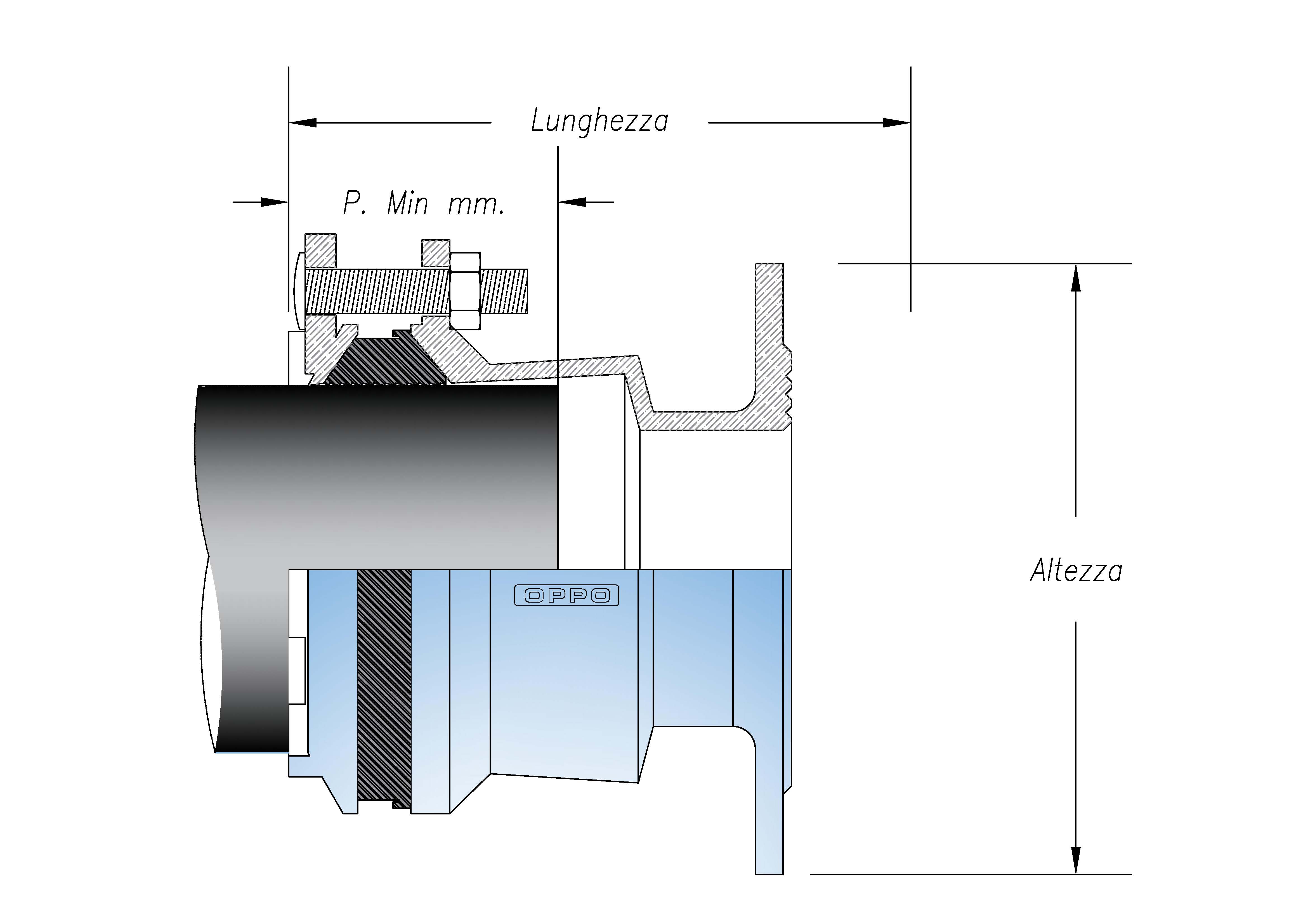 Manicotto Vega-Grip flangiato